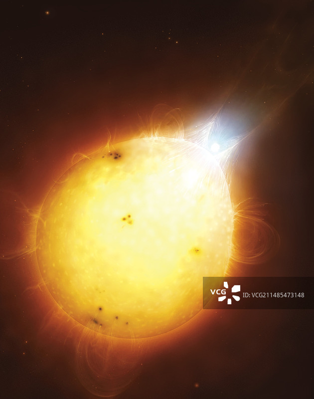 白矮星撞击太阳图片素材