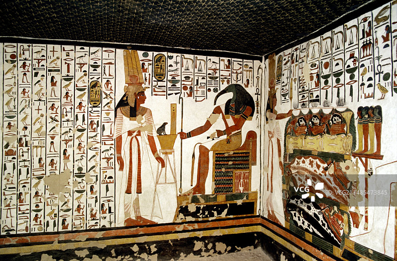 内费尔塔里王后陵墓墙绘图片素材