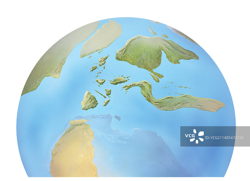 欧洲晚白垩纪时期艺术作品图片素材