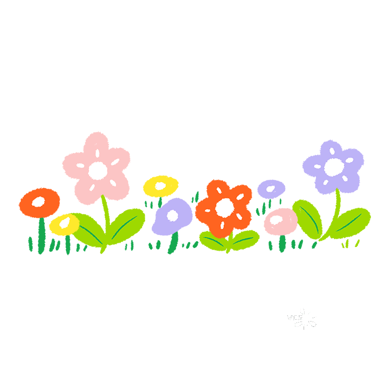 春天花草装饰手绘插画图片素材