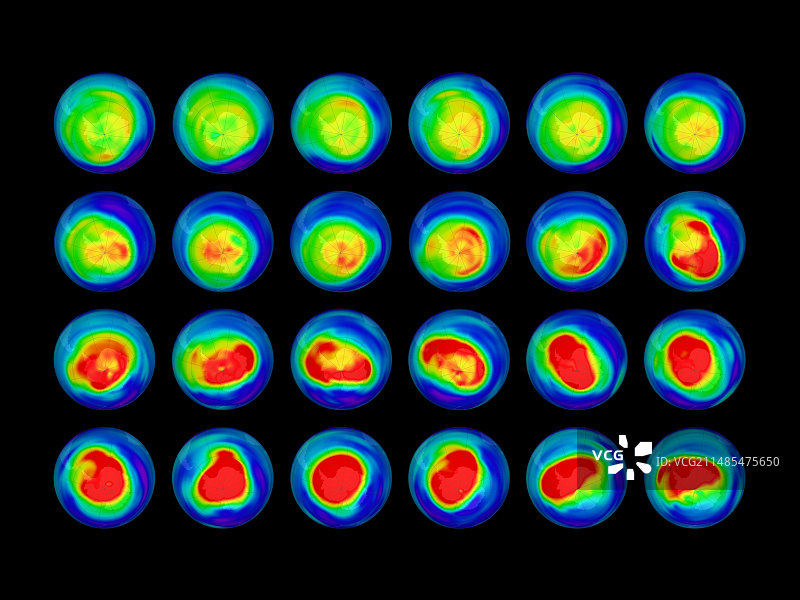 2004年南极洲水汽地图图片素材