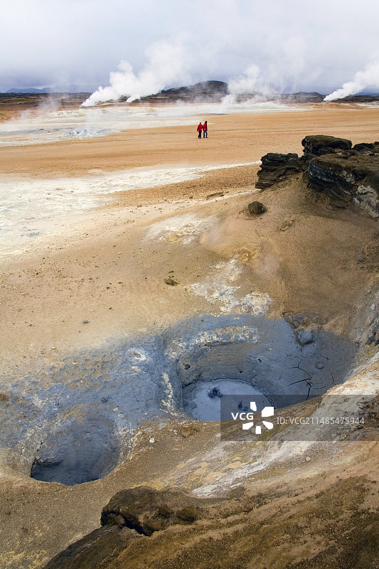 冰岛地热泥潭图片素材