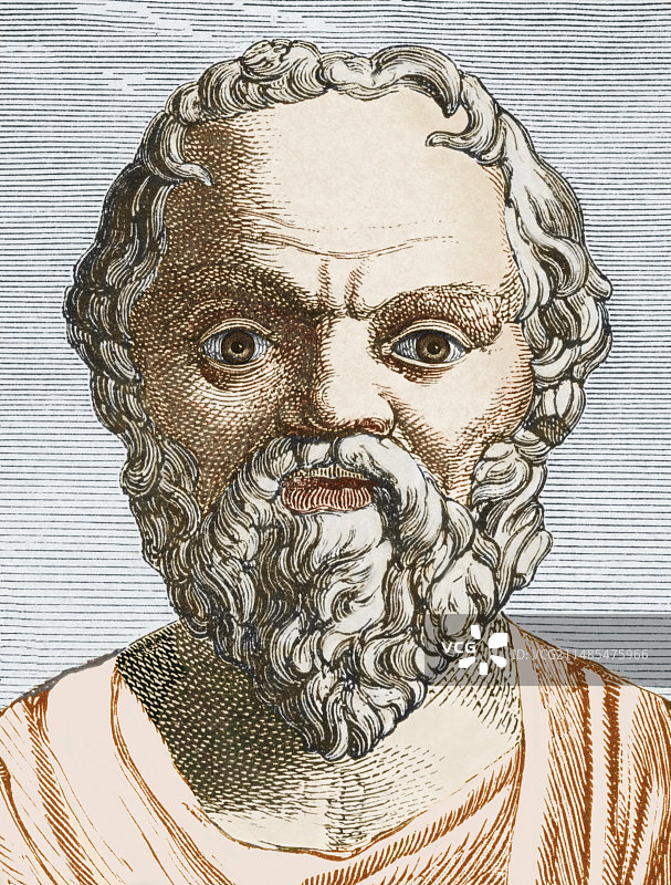 古希腊哲学家苏格拉底图片素材