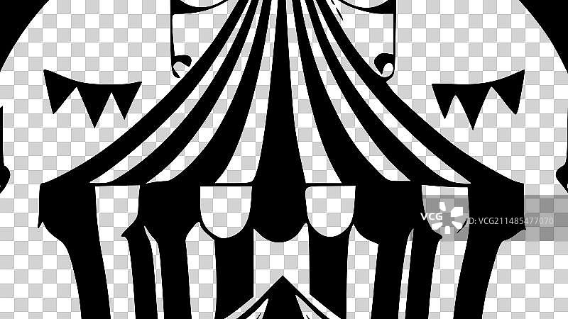 马戏团：简约扁平风格logo图片素材