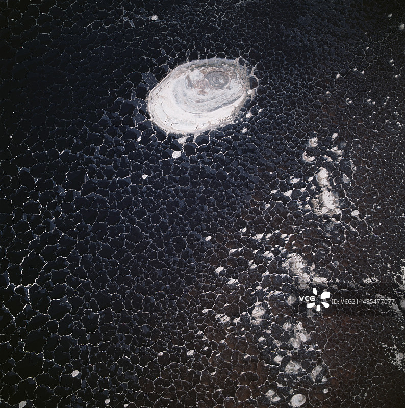 天然碱矿床图片素材