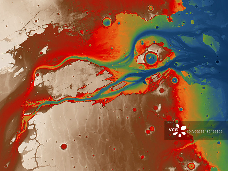 火星河谷图片素材