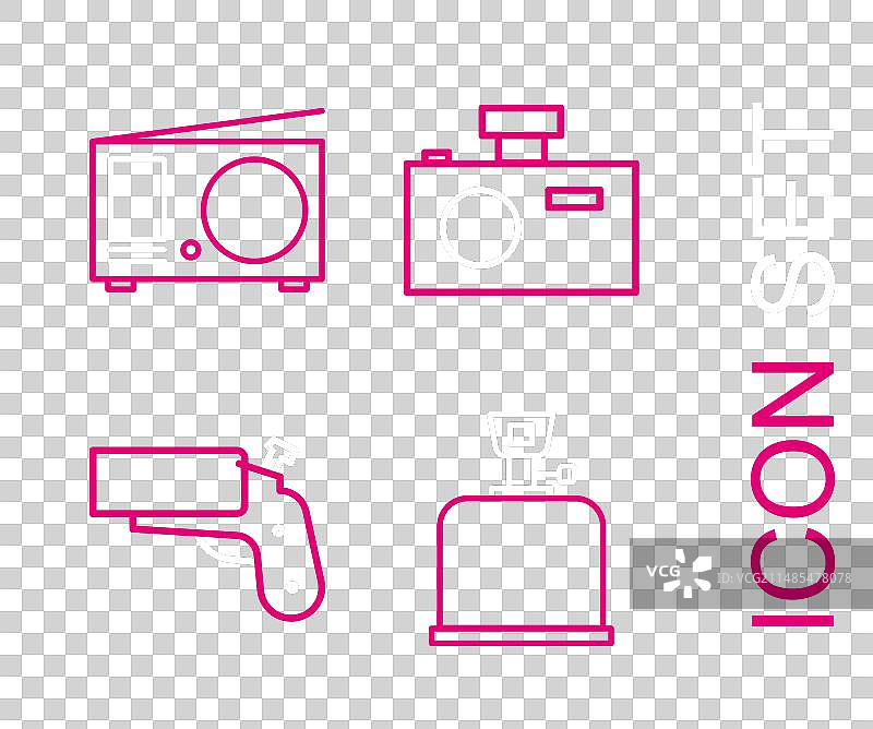 露营装备：燃气灶、信号枪、手枪照片图片素材