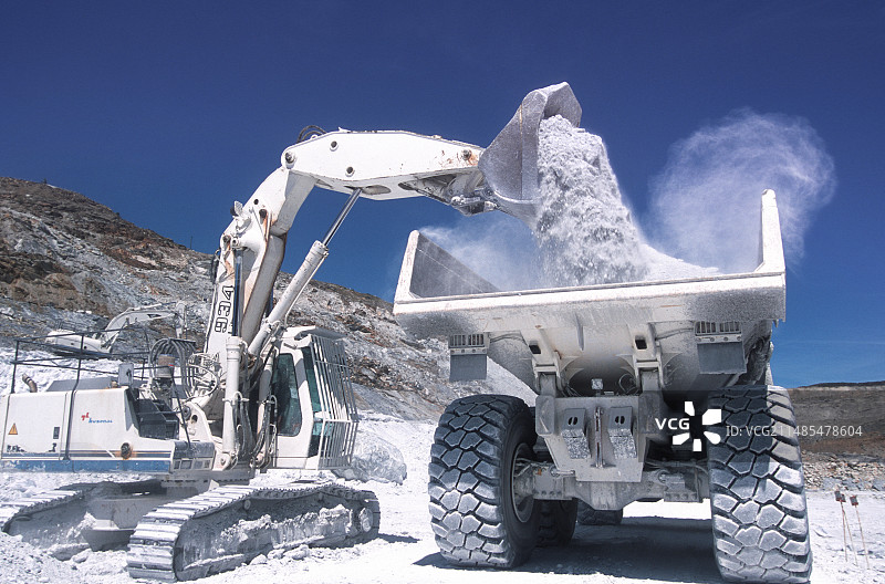 滑石采石机图片素材