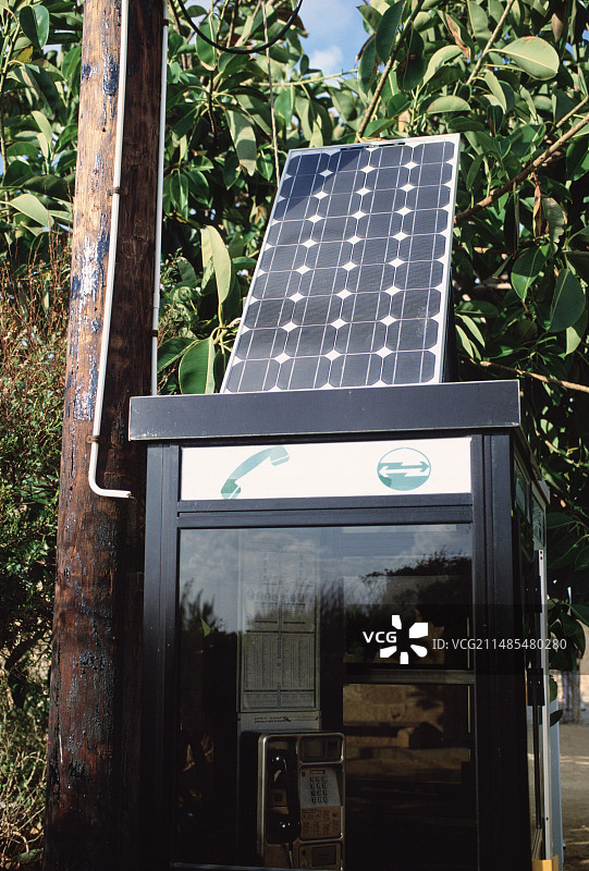 太阳能电话亭图片素材