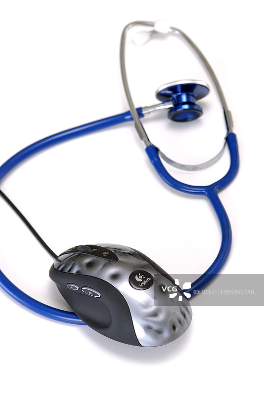 听诊器和鼠标图片素材