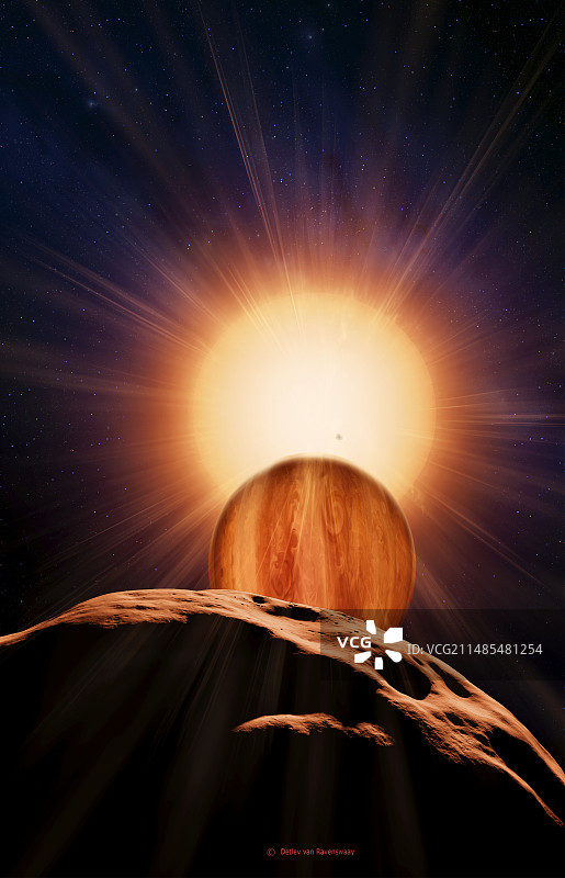 外星行星和小行星艺术作品图片素材