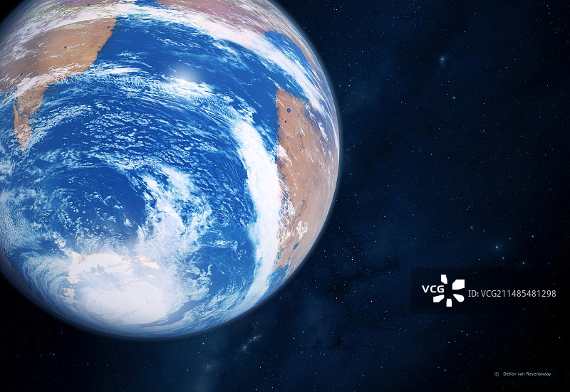 史前火星上的水（艺术作品）图片素材