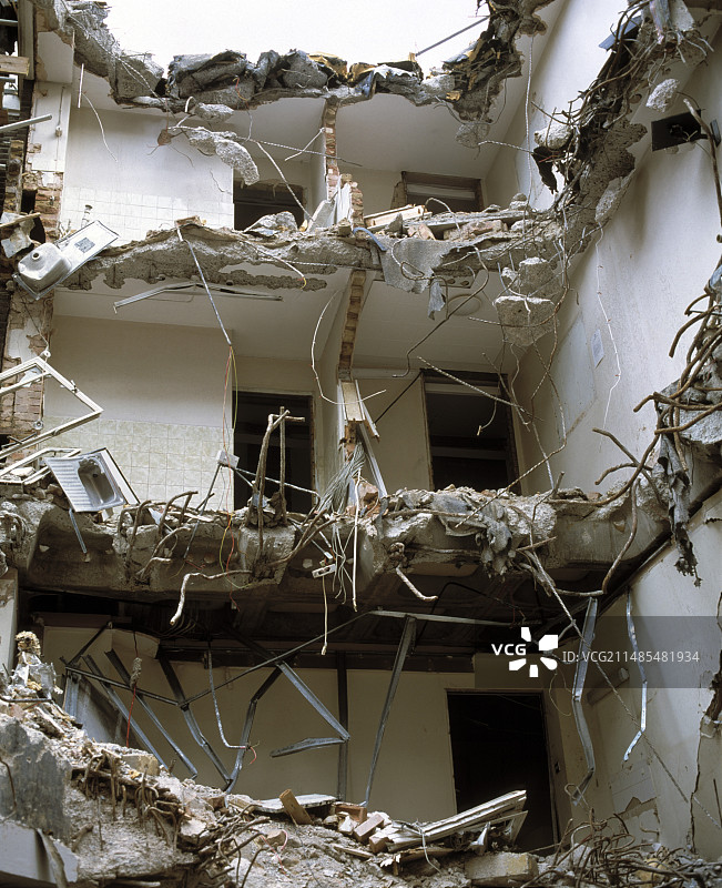 被拆毁的建筑物图片素材