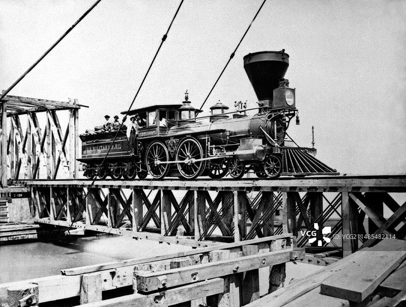 美国内战时期的火车，1863年图片素材