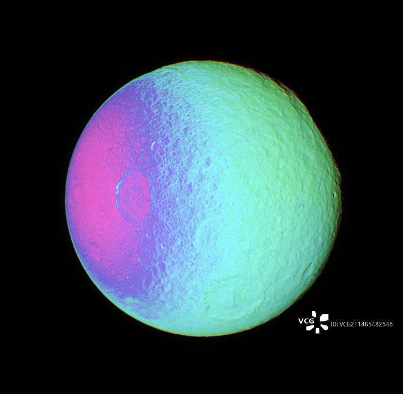 土星卫星忒提斯卡西尼号图像图片素材