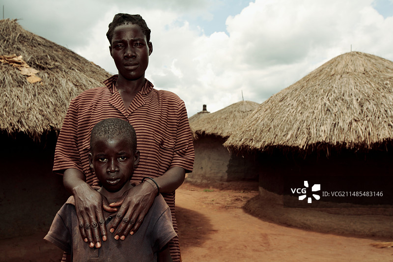 艾滋病毒阳性母亲和孩子图片素材