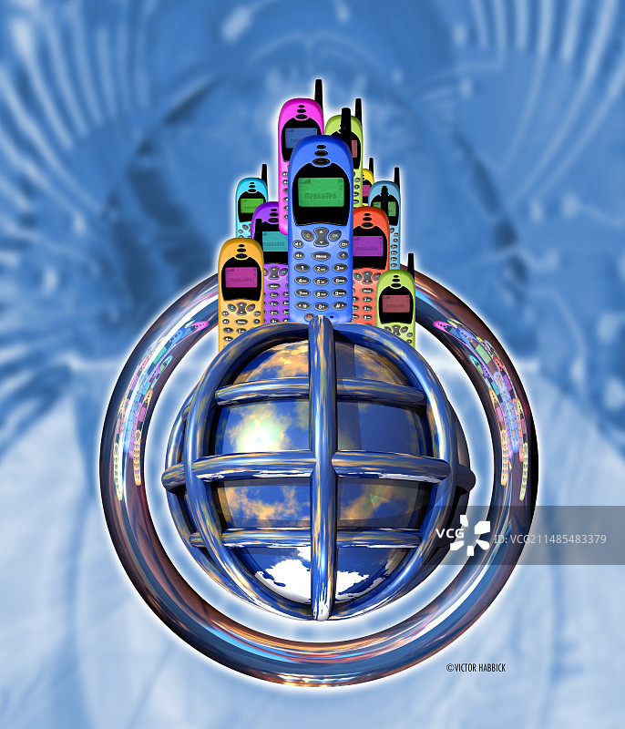 全球手机使用情况图片素材