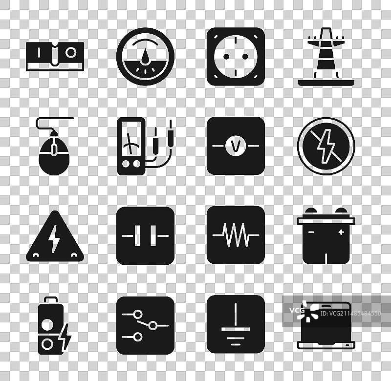 笔记本电脑汽车电瓶无闪电电气图片素材