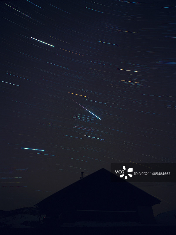 狮子座流星雨图片素材