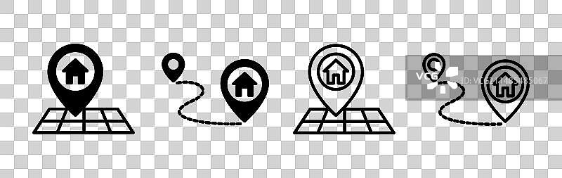 地址图标位置图标地址符号图钉图片素材