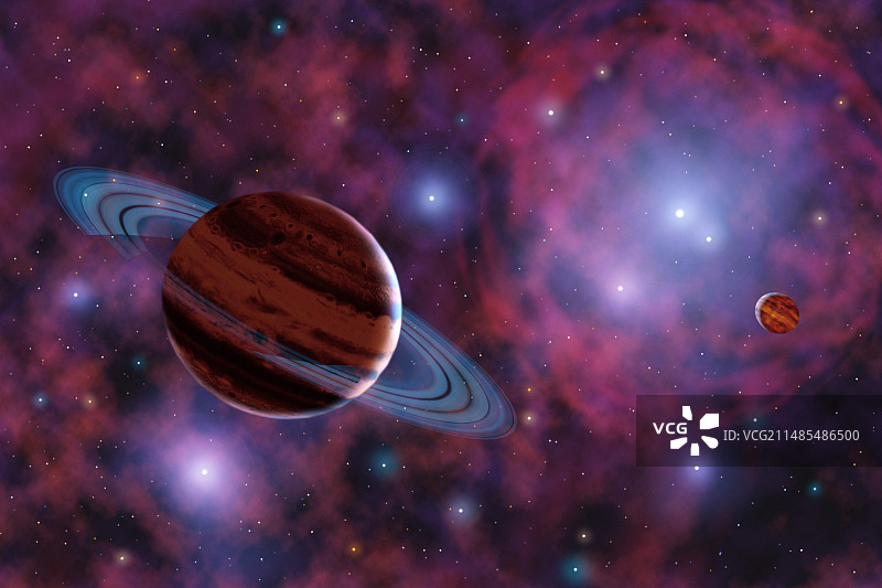 自由漂浮的行星图片素材