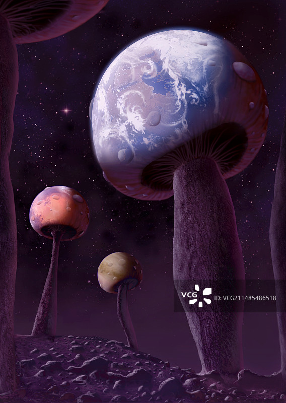 行星蘑菇图片素材