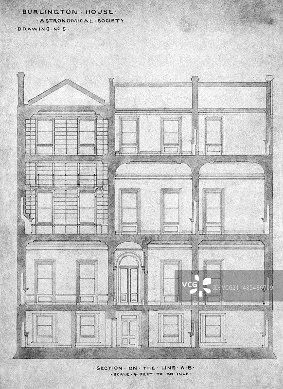 伯灵顿大厦建筑平面图图片素材