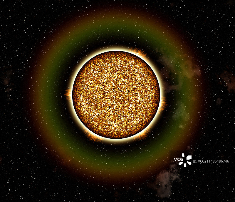 太阳米粒组织图片素材