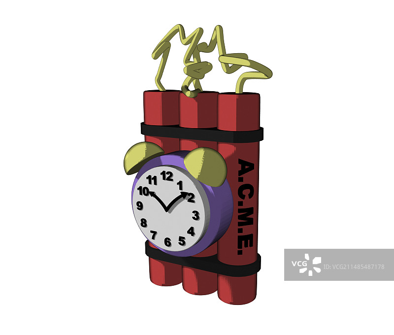 带定时的卡通定时炸弹图片素材