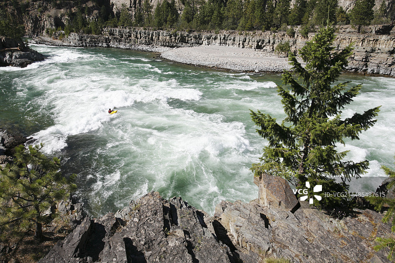 库特内瀑布，美国图片素材