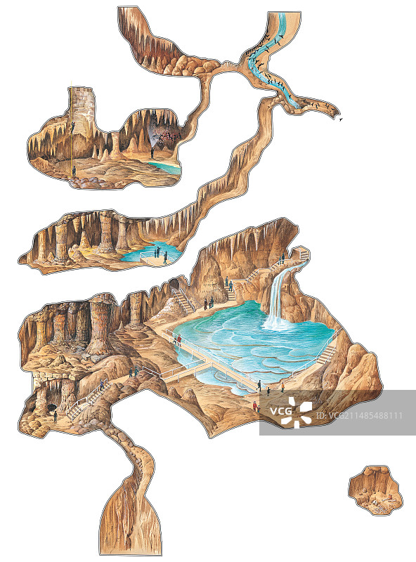 洞穴系统艺术作品图片素材