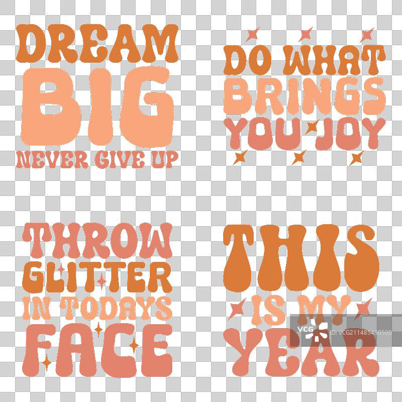 复古励志SVG设计套装图片素材