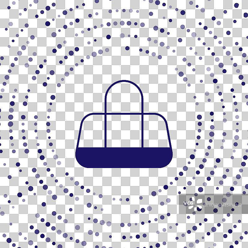 白色背景上的蓝色运动包图标图片素材