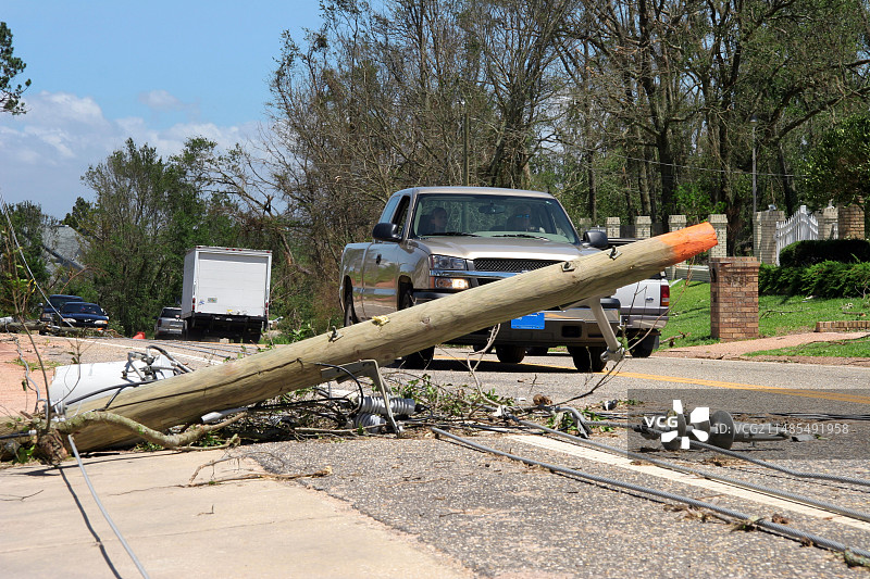 飓风丹尼斯过后图片素材