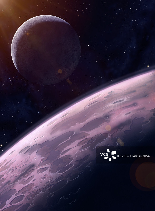 冥王星和卡戎图片素材