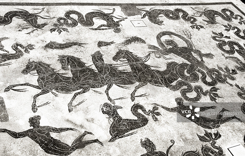 奥斯提亚·安提卡罗马马赛克图片素材