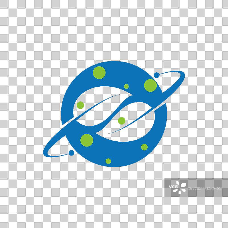 圆形星球轨道上的两片树叶素材图片素材