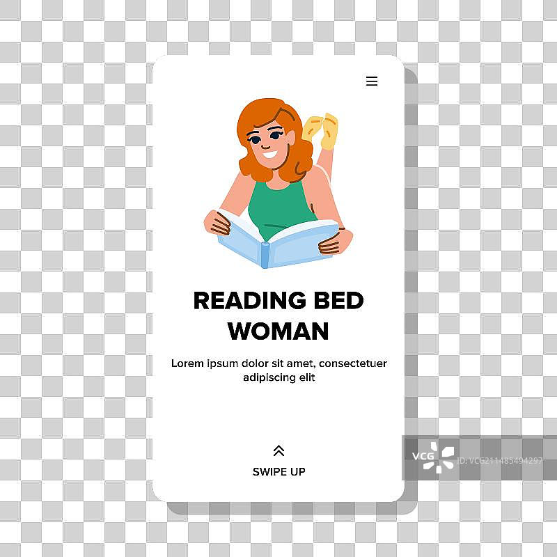 房间阅读床女人图片素材
