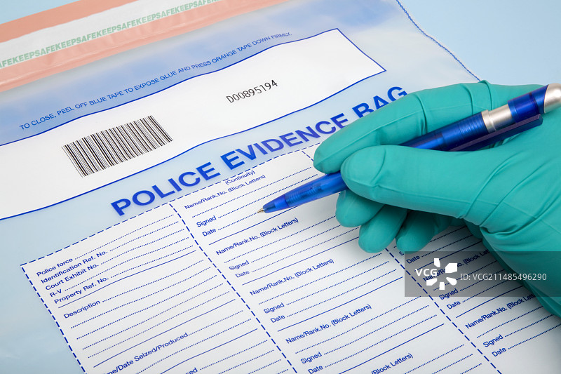警方证据袋图片素材