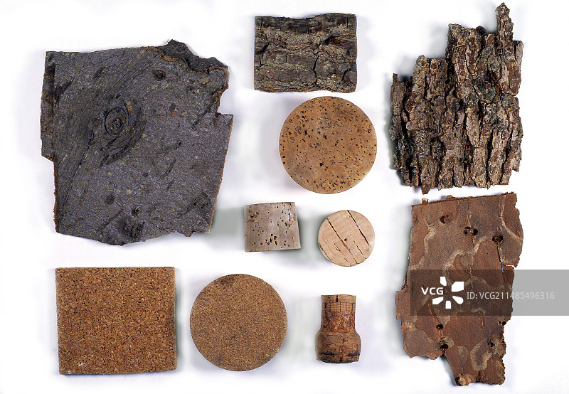 树皮和商用软木图片素材