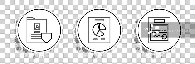 盾牌线条填充表格文档图片素材