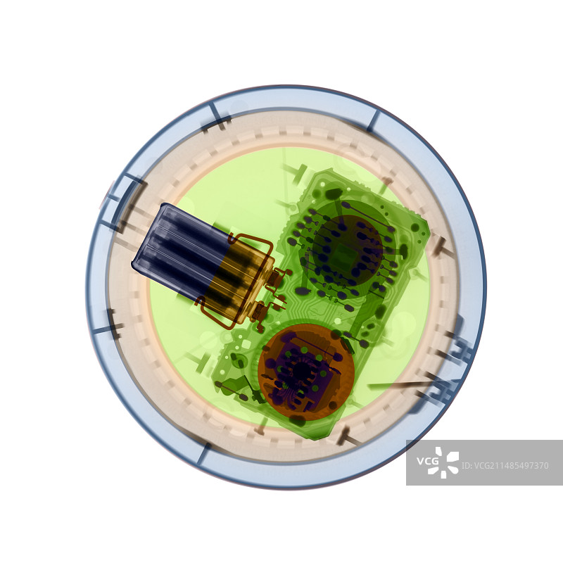 烟雾报警器彩色X光片图片素材