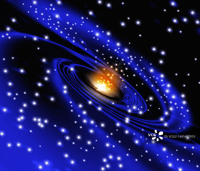 银河系的形成（电脑艺术作品）图片素材