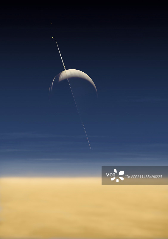 泰坦星的土星艺术图图片素材
