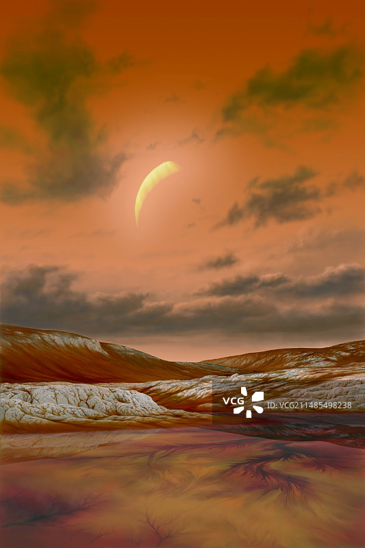 泰坦星表面，艺术作品图片素材