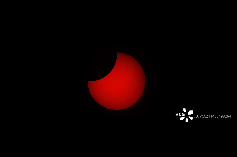 日环食20分钟后图片素材