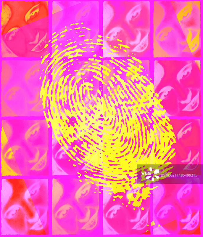 面部和指纹图片素材