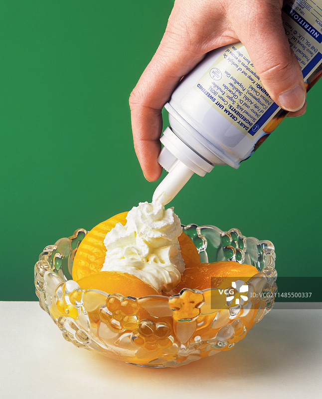 桃子和奶油图片素材