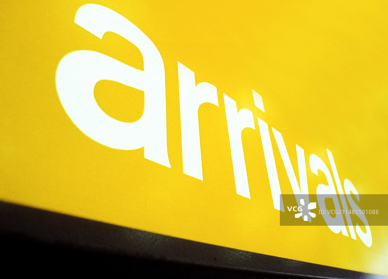 机场到达标志图片素材