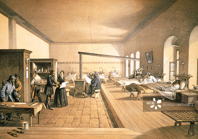 医院里的弗洛伦斯·南丁格尔图片素材